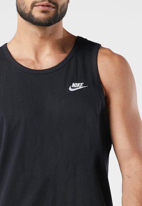 Nike Mens Athletic Gym Casual Vest Tank Top in Black - Image 3