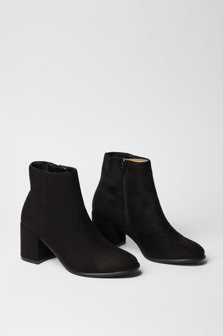 Morgan Round Toe Medium Block Heel Ankle Boots - Image 3