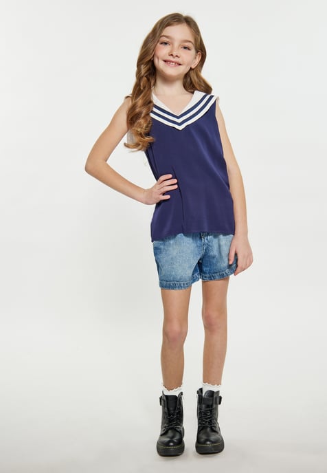 Dreimaster Blouse meisjes (kinderen) marine - Image 2