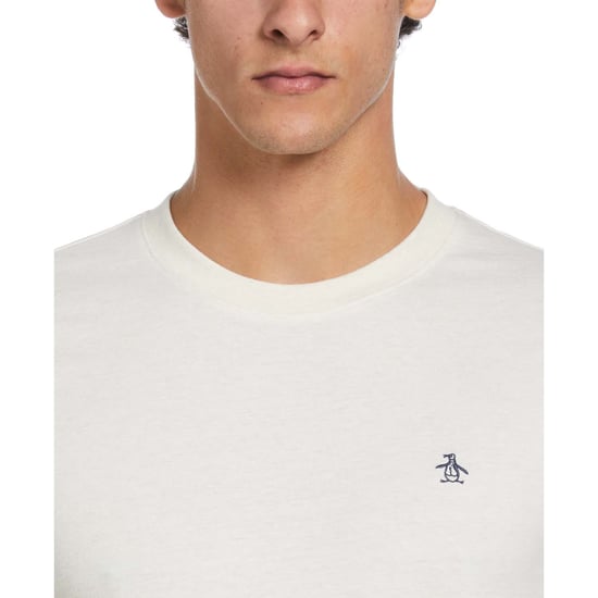 Men's Original Penguin Embroidered Logo Pete T-Shirt in Cream