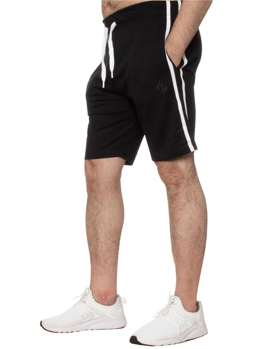 Enzo | Mens T-Shirt & Shorts Loungewear Set - White/Black - Image 3