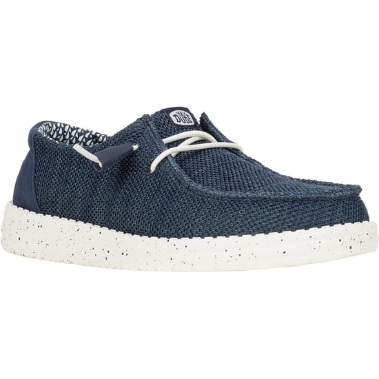 HEYDUDE Wendy Stretch Mesh Polyester Dam Navy Loafers - Image 1