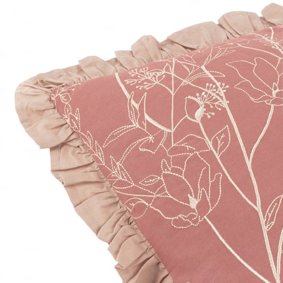Wylder Mae Embroidered Cotton Cushion Cover