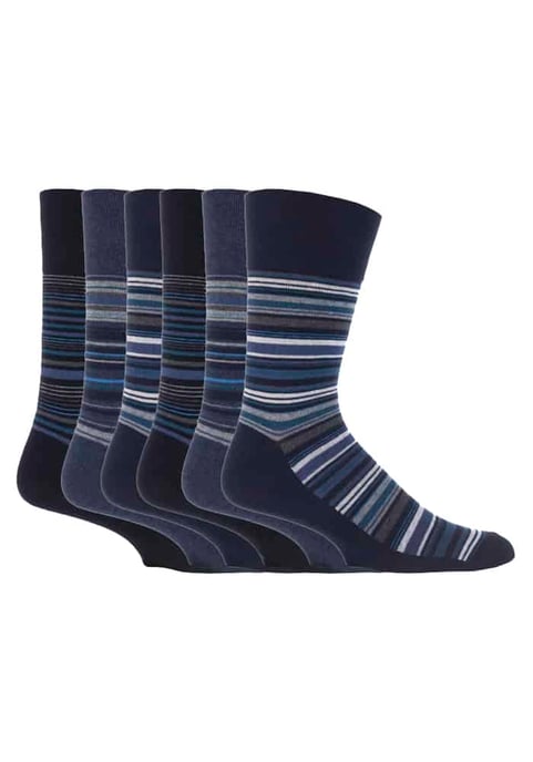 Gentle Grip - 6 Pairs Mens Gentle Grip Non Elastic Socks - MGG49 - Image 1