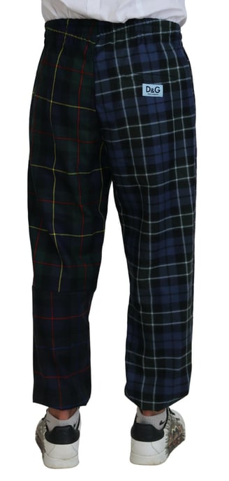 Checkered Wool Jogger Pants - Image 3