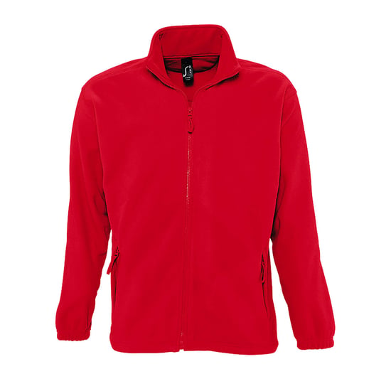 SOLS Mens North Full Zip Outdoor Fleece Jacket (Red) - Image 1