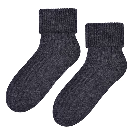 Womens Wool Bed Socks | Steven | Super Soft Cosy Lounge Sleep Socks - Charcoal - Image 1