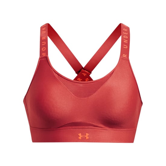 Women's Under Armour UA Infinity High Sports Bra in Red - Image 1