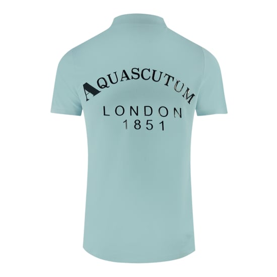 Aquascutum London 1851 Light Blue Polo Shirt - Image 2
