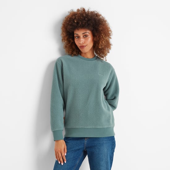 Clayborne Womens Sherpa Sweat Mist Grey