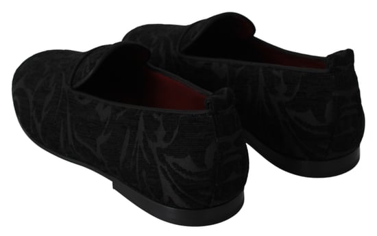 Dolce & Gabbana Zwarte Jacquard Ballerina Slippers Loafers Schoenen - Image 4