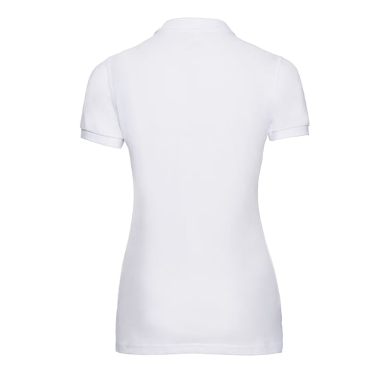 Russell Dames/Dames Piqué Stretch Poloshirt (Wit) - Image 2