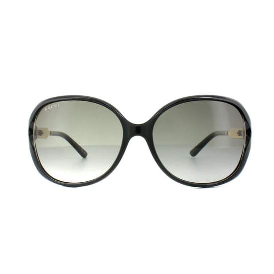 Gucci Solglasögon 0076S 002 Svart Guld Grå Gradient - Image 1
