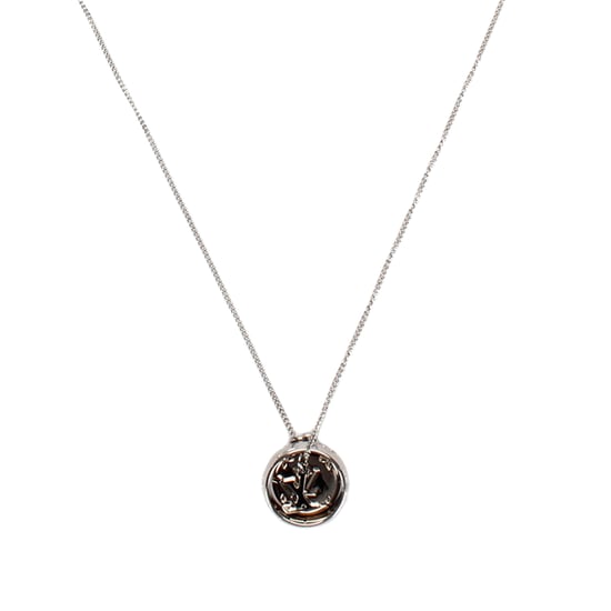 Vintage Louis Vuitton Monogram Pendant Necklace Silver - Image 1
