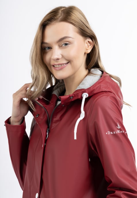 Dreimaster Regenjas Dames donkerrood - Image 3