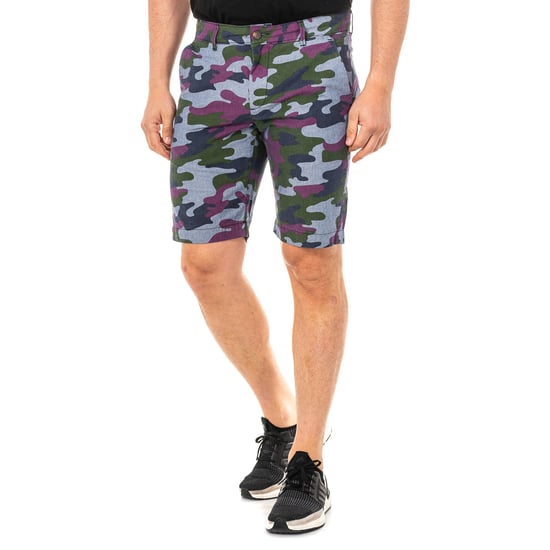 Bermuda shorts with straight cut hems and belt loops LMB007 man