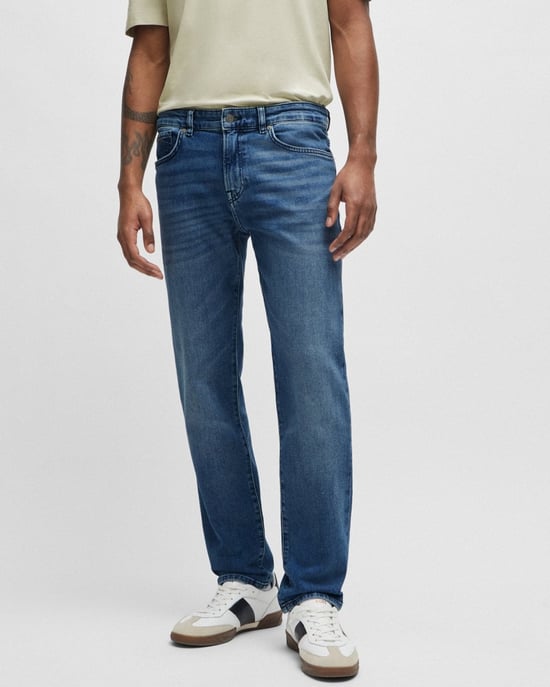 BOSS Orange Re.Maine BC-C Regular Fit Jeans in Mid Blue Comfort-Stretch Denim NOS - Image 1