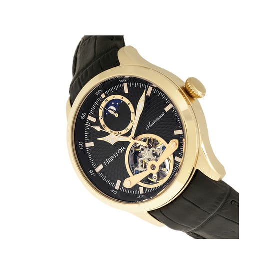 Heritor Automatische Gregory Semi-Skelet Leather-Band Horloge - Image 3
