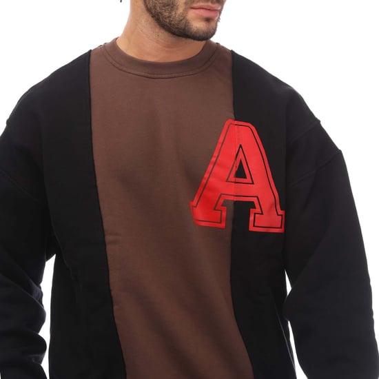 Heren Ambush Varsity Crewneck Sweatshirt in Zwart - Image 3