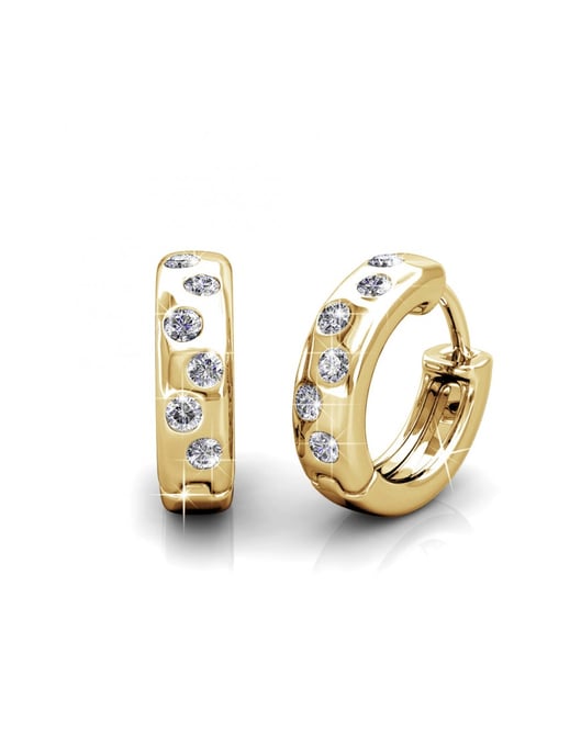 Joy Earrings - Gold and Crystal - Image 1