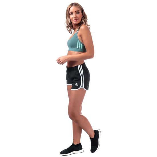 Women's adidas M10 Icon 4 Inch Shorts in Black-White - Image 3