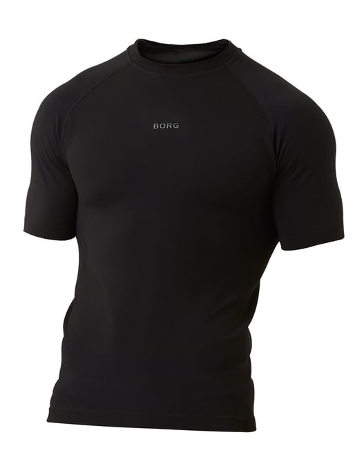 Björn Borg - Kortärmad sömlös löpar t-shirt för herrar - Svart - Image 1