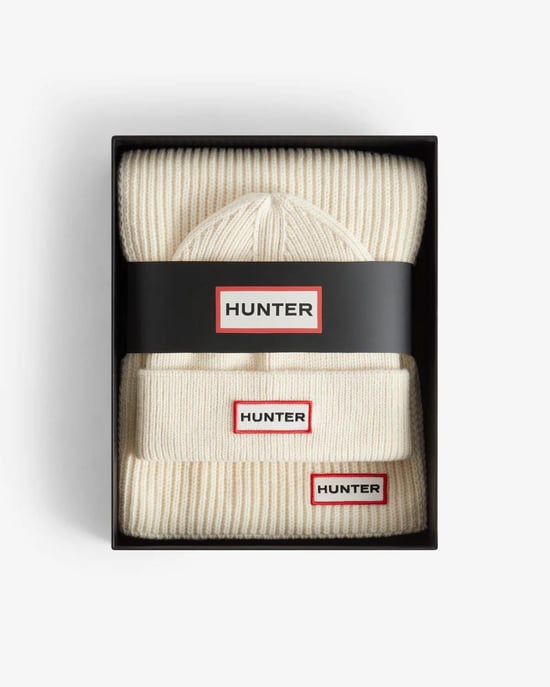 Hunter Jura Beanie Muts/Scarf Boxset Acryl Wit - Image 3