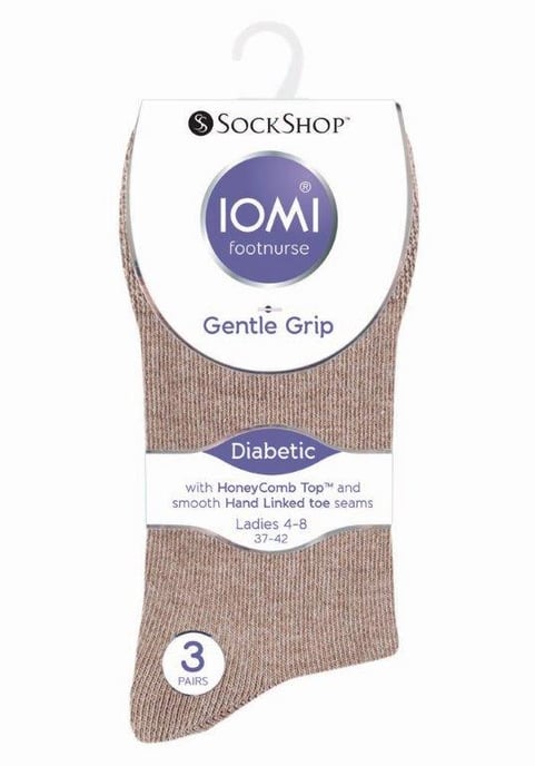 Ladies 6 pack non elastic diabetic socks with hand linked toe seams - Image 2