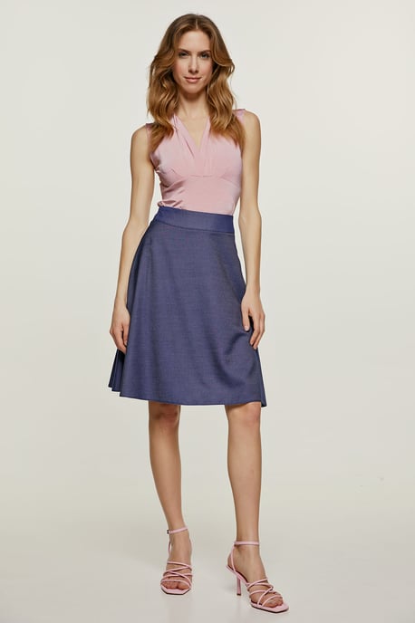 Pink Rose V Neck Top