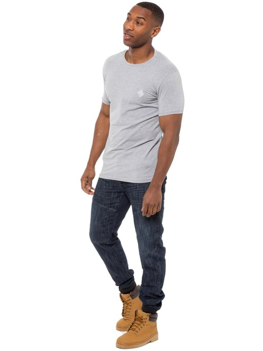 Enzo| Denim Jogger Jeans med manschetter för herrar - Mörkblå - Image 5