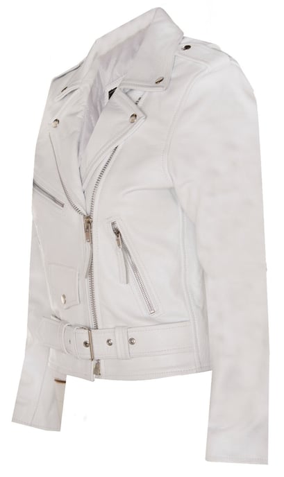 Women's cowhide biker jacket - Mansfield