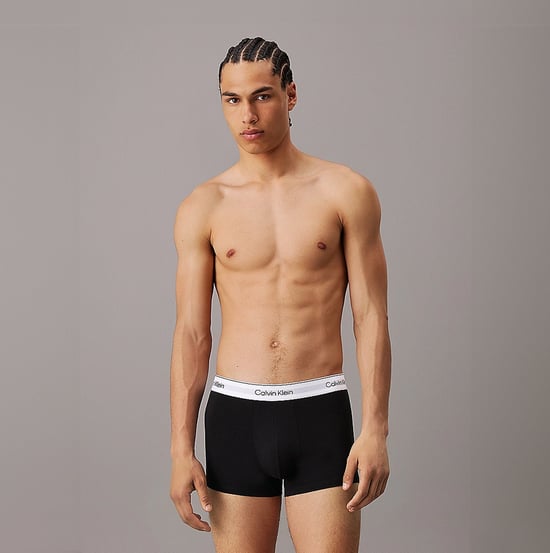 Calvin Klein MODERN COTTON STRETCH Mens 3 Pack Trunks Black - Image 4