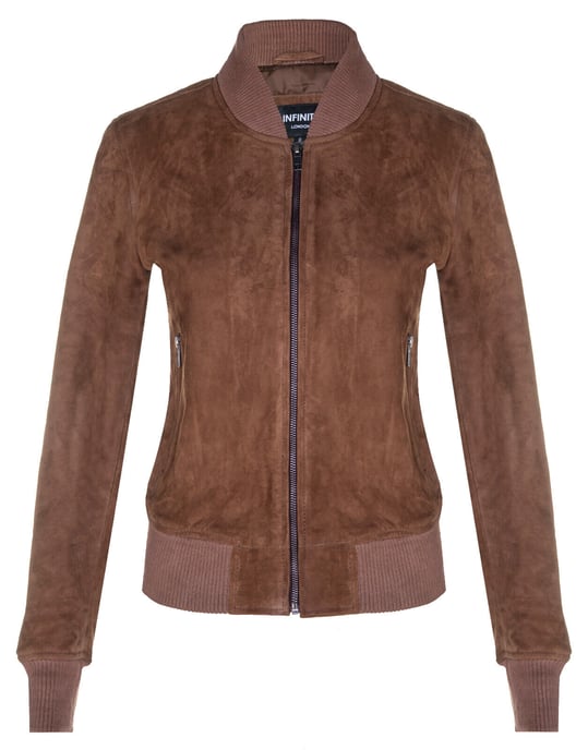 Women's Classic MA-1 Suede Bomber Jacket - Newbury