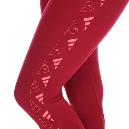 Women's adidas Optime 3-Bar Training 7/8 Tights in Burgundy