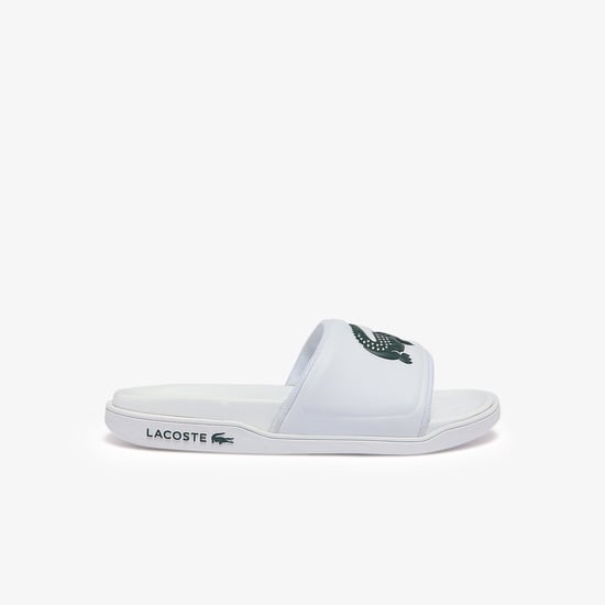 Women's Lacoste Croco Dualsite Sliders in White