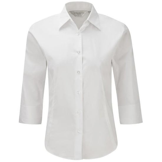 Russell Collectie Dames/Dames 3/4 Mouw Easy Care Gevoelig overhemd (Wit) - Image 1