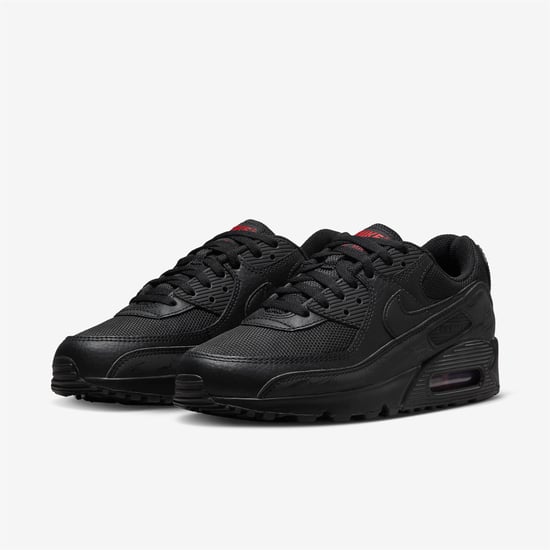 Nike Air Max 90 Men’s Trainers in Black/Black/Light Crimson - Image 3