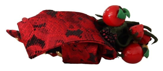Dolce & Gabbana Women's Red Tiara Berry Fruit Crystal Bow Hair Diadem Headband
