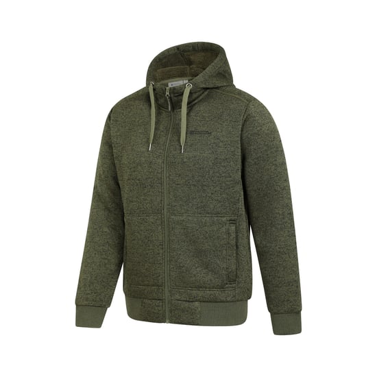 Mountain Warehouse Mens Nevis II Faux Fur Hoodie (Grön) - Image 3