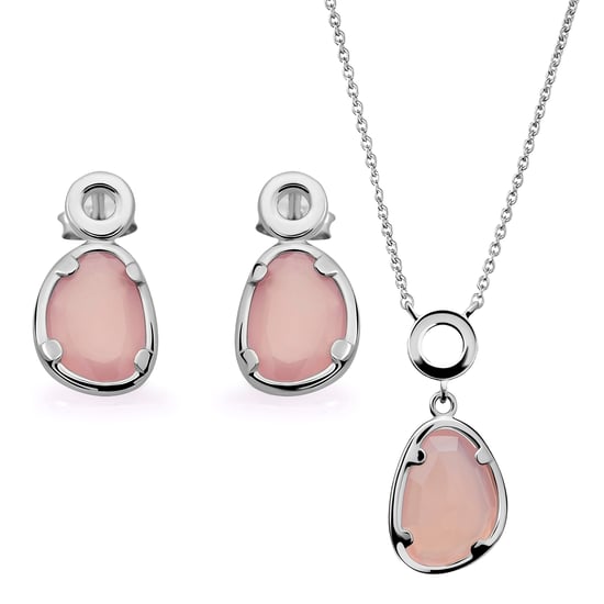 Orphelia 'Rivera' Dames 925 Zilveren Set: Halsketting + Oorbellen - Zilver SET-7480/PC - Image 1