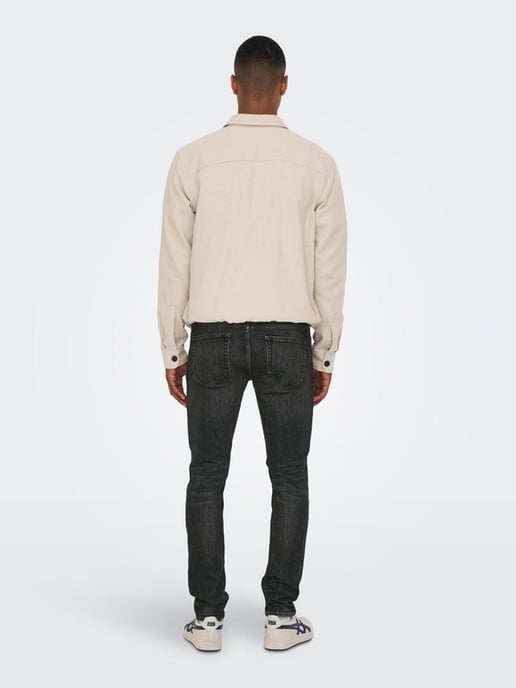 Loom Slim Black Jeans - Black - Image 4