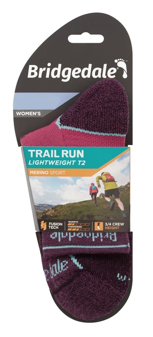 Bridgedale - Dames Lichtgewicht Merino Sokken - Damson - Image 2