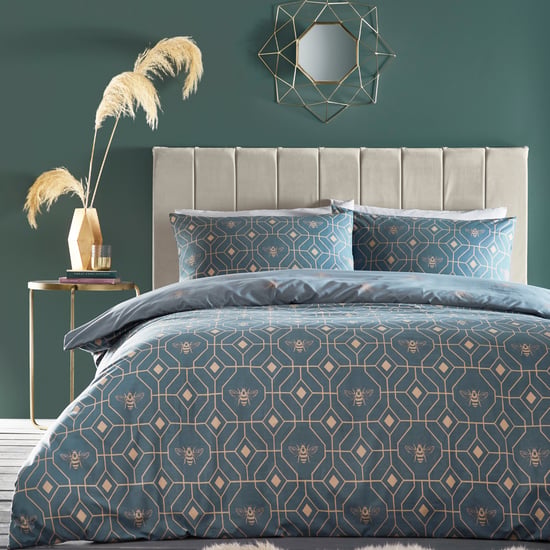 Bee Deco Geometric Duvet Cover Set - Image 1