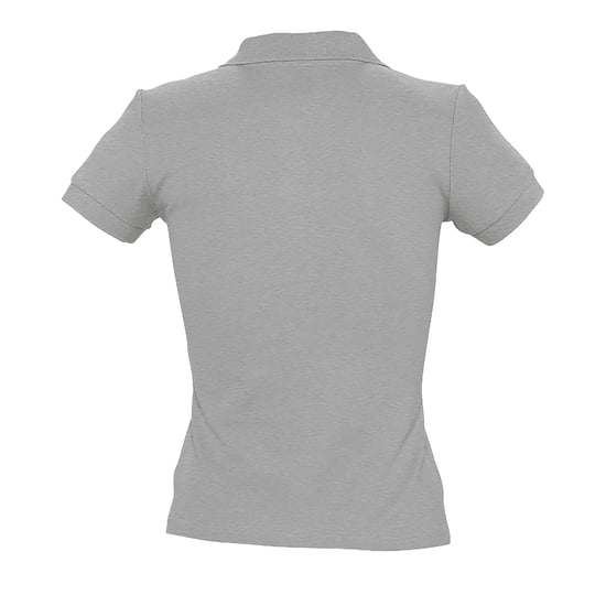 SOLS Womens/Ladies People Pique Short Sleeve Cotton Polo Shirt (Grey Marl) - Image 3