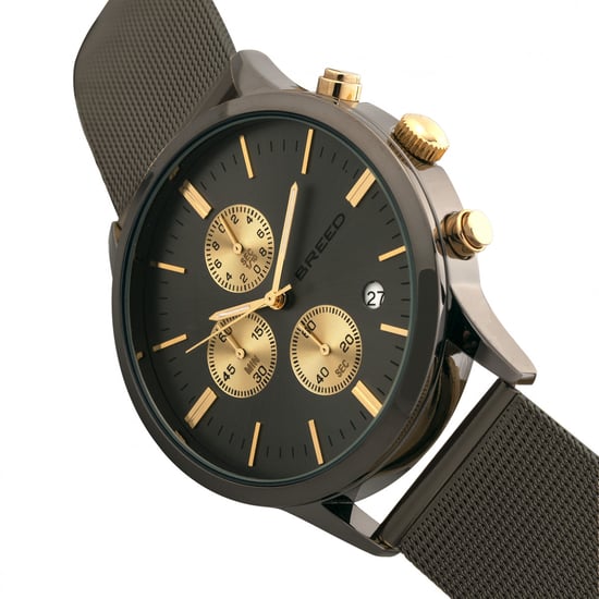 Breed Espinosa Chronograaf Horloge met Mesh-Armband en Datum - Image 3