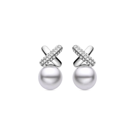 Luxenter Geyah 925 sterling silver och Rhodiumpläterade örhängen med vit pärla - Image 1
