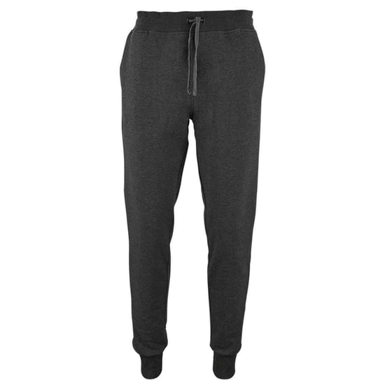 SOLS Mens Jake Polycotton Slim Jogging Bottoms (Charcoal Melange) - Image 1