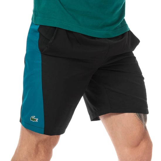 Men's Lacoste Signature Bands Bicolour Shorts in Black - Image 1