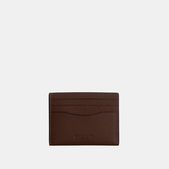 Slim ID Card Case in Pebbled Leather