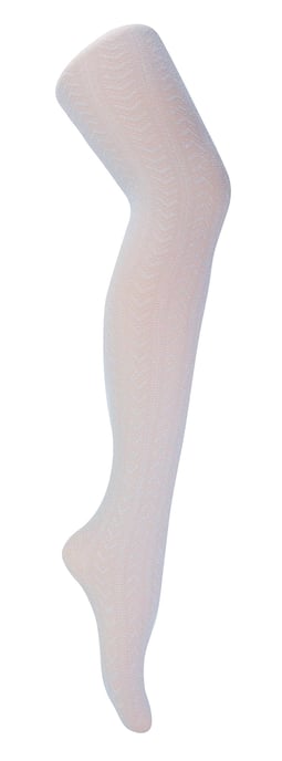 Shiny Tights for Women | Sock Snob | Chevron Pattern | Glittery | Party Season - White & Silver (Chevron) - Image 1